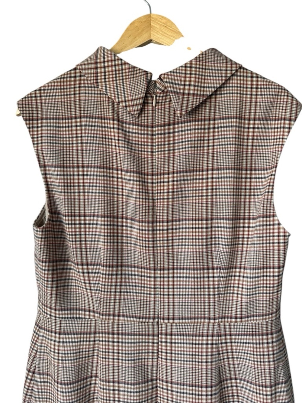 Ann Taylor Sleeveless Plaid Mock Neck Sheath Dress, Size 8  - Picture 6 of 14